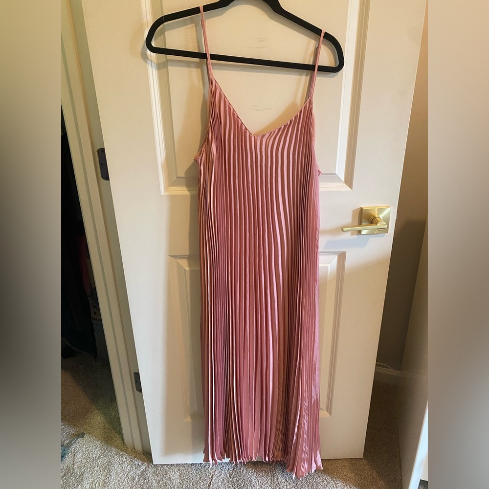 Pink midi dress